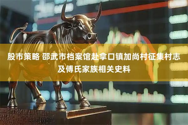 股市策略 邵武市档案馆赴拿口镇加尚村征集村志及傅氏家族相关史料